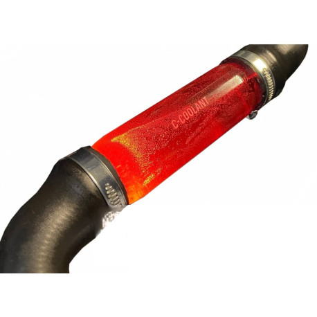 Průhledné vodní hadice C-COOLANT - Průhledné potrubí chladicí kapaliny, krátký (38mm) | race-shop.cz
