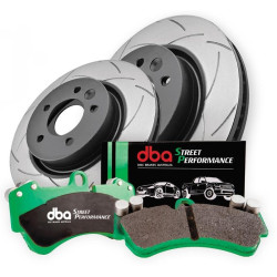 DBA Brzdový Kit Street Series T2 s drážkami & Street Performance Brzdový destičky DBA790S-1365SP