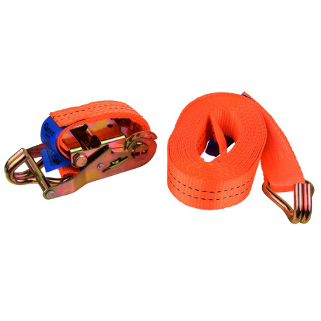 Upínací popruhy Ratchet Tie Down Strap with J Hooks 6m/2T/35mm | race-shop.cz