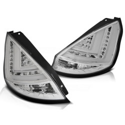 LED ZADNÍ SVĚTLA FORD FIESTA MK7 08-12 HB CHROM LED BAR