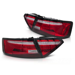 LED BAR TAIL LIGHTS RED WHITE SEQ fits AUDI A5 11-16