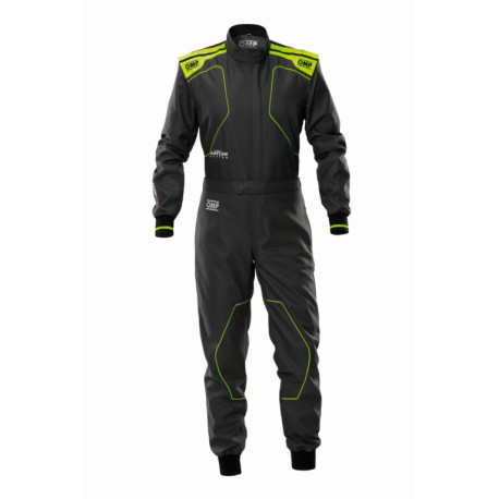 Kombinézy Kartingová kombinéza OMP KS-4 my2026, antracitová/fluo/žlutá | race-shop.cz