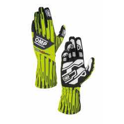 Závodní rukavice OMP KS-4 ART my2026 (vnitřní švy), fluo žlutá/černá