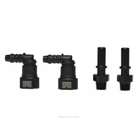 Plastové spojky na hadice Ryco Quick Connector Set – 1/4" NPT to 10 mm Fuel Hose RFA225 | race-shop.cz