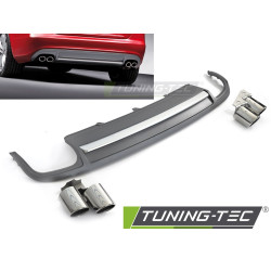 DIFFUZOR JEDNOROZCHODOVÝ STŘÍBRNÝ SPORT S STYLE pro AUDI A4 B8 08-11