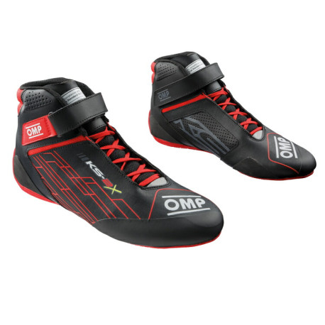Boty FIA kartingové boty OMP KS-2X, černá/červená | race-shop.cz