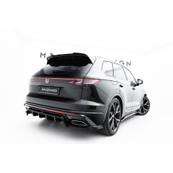 MAXTON DESIGN zadní splitter pro Volkswagen Touareg R-Line Mk3 Facelift (se svislými lištami), lesklá černá