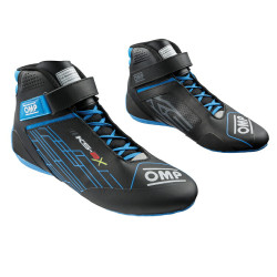 FIA kartingové boty OMP KS-2X, černá/azurová