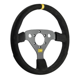 3 ramenný sportovní volant OMP ALU, 320mm, semiš, bez odsazení, černá/žlutá