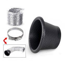 RACES Universal air intake duct (Round) - Carbon look