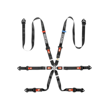 Bezpečnostní pásy a příslušenství FIA 6 point safety belts SPARCO PRO H-9 ENDURANCE my2026, black | race-shop.cz
