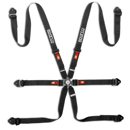 Bezpečnostní pásy a příslušenství FIA 6 point safety belts SPARCO COMPETITION H-2 PD my2026, black | race-shop.cz