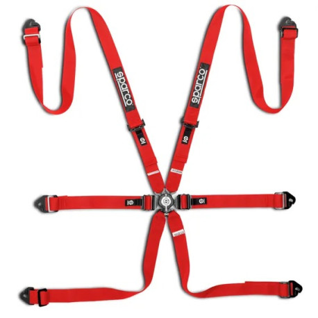 Bezpečnostní pásy a příslušenství FIA 6 point safety belts SPARCO COMPETITION H-2 PD my2026, red | race-shop.cz