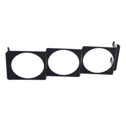 Držák 3 budíků 52mm na montáž místo rádia 1 DIN