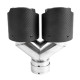 Se dvěma výstupy Koncovka výfuku RACES CARBON 2x101mm, vstup 63.5mm - Matná | race-shop.cz