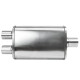 1x vstup / 2x výstup Nerezový středový tlumič RACES 54, vstup 3 "(76mm), výstup 3 "(76mm) | race-shop.cz