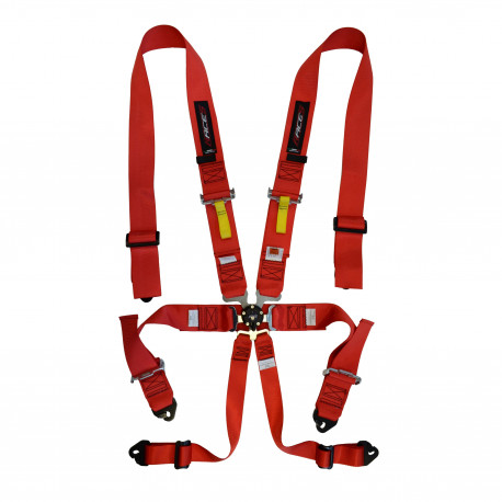 Bazar FIA 6 bodové bezpečnostní pásy RACES, červené NEKOMPLETNÍ | race-shop.cz
