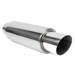 Nerezový koncový tlumič RACES 38, vstup 3 "(76mm) SS201