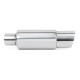 Kulatý - Jednostěnné Výfukový tlumič RACES Chrome 89mm, vstup 2,75" (70mm) | race-shop.cz