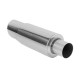 Kulatý - Jednostěnné Výfukový tlumič RACES Chrome 89mm, vstup 2,75" (70mm) | race-shop.cz