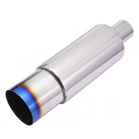 Kulatý - Jednostěnné RACES Stainless steel muffler tip BURNT - 51mm | race-shop.cz