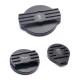 Uzávěr oleje RACES Set of aluminium reservoir (oil, coolant, washer) caps - Black (Type 1) | race-shop.cz