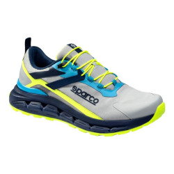 Sparco boty S-PIKE TURINI 02, stříbrná/modrá/fluo limetková