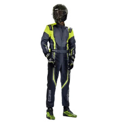 FIA závodní kombinéza SPARCO PRIME-K ADVANCED, černá/šedá/fluo/žlutá