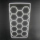 Svítidla 14-panelovy LED Bílý šestiúhelníkový panel Honeycomb pro garážové osvětlení | race-shop.cz