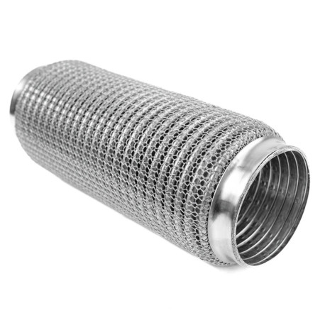 Pružná spojka (SS304 vyztužená) Vlnovec PRO 250x76mm, nerez | race-shop.cz