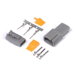 Haltech Plug and Pins Only Set Deutsch DTM-3 Conn (7.5 Amp)