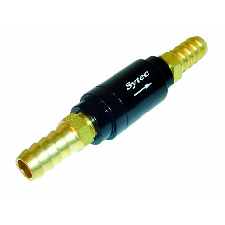 Palivové ventily Sytec Motorsport Oneway fuel valve with push on fittings (10mm) - Black | race-shop.cz