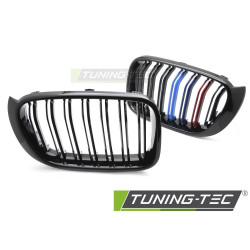 Mřížka Sport Double Bar pro BMW X3 F25 LCI 14-17 / X4 F26 14-18 (Lesklý černý trojbarvý)