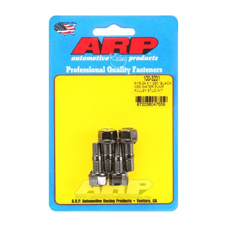 Části motoru ARP 8740 Chrome Moly 5/16-24 x 1.250 Black Hex Water Pump Pulley Stud Kit | race-shop.cz