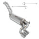 Výfukové systémy SUPERSPRINT Supersprint Mid-pipe kit + rear muffler "S-Bend" 2 Ov. 90x70 MERCEDES C126 500/560 SEC | race-shop.cz