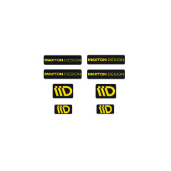 3D Sticker Set Maxton Design (Black and Yellow)