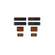 3D Sticker Set Maxton Design (Black and Orange)