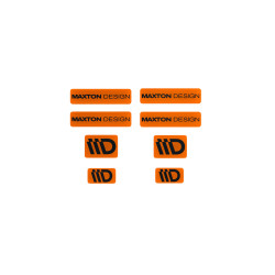 3D Sticker Set Maxton Design (Orange and Black)