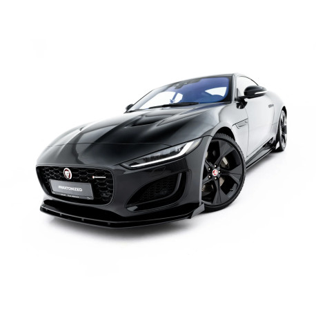 Body kit a vizuální doplňky Přední splitter Street Pro + klapky Jaguar F-Type X152 Facelift 2 (černý + lesklé klapky) | race-shop.cz