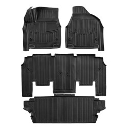 3D gumové podlahové rohože pro DODGE Grand Caravan 5 2008-2020 4 ks