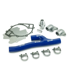 Ford Big Block EWP Block Adapter - Blue Hose