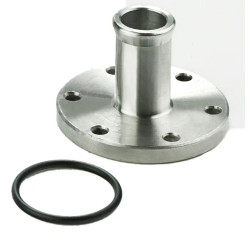 EWP Alloy Flange Adapter: 19mm (3/4") Straight Hose Barb