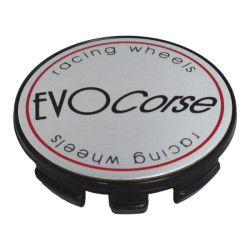 EVO Corse Centre Cap Black (C10) ø60 mm with Brushed EVO Corse Badge (L10) ø58 mm