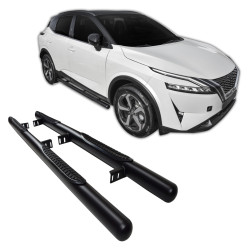 Nerezové kroky pro Nissan Qashqai J12 2021-up (Černý)