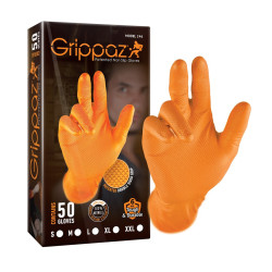 Grippaz 246 Protiskluzové nitrilové rukavice oranžové velikost L/9 - 50ks