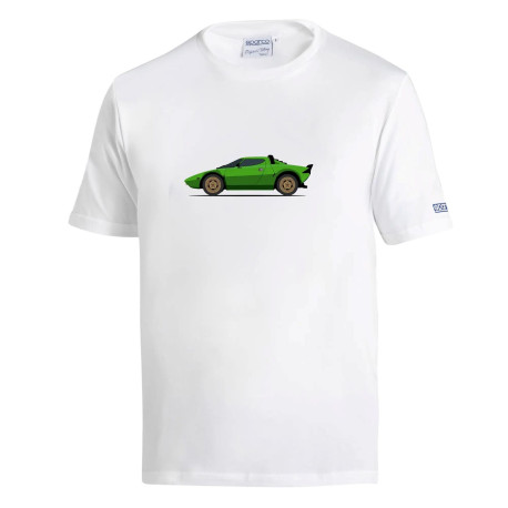 Trička Triko Spacro LANCIA STRATOS HR GR4, bílé | race-shop.cz