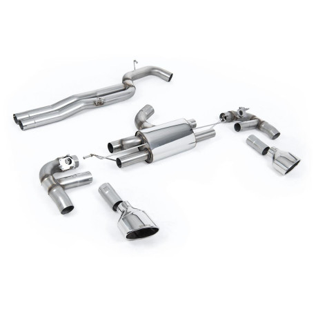 Výfukové systémy Milltek Cat-back exhaust (loudest) for Audi RS3 Saloon/Sedan 400PS (non-GPF) 2017+ - Polished tips | race-shop.cz