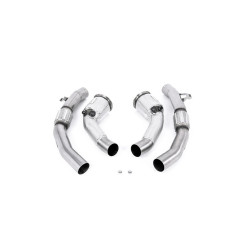 Milltek Large-bore downpipes with cat bypass for Audi RS7 4.0 V8 bi-turbo (C8) (non-GPF, for Milltek system) 2019+