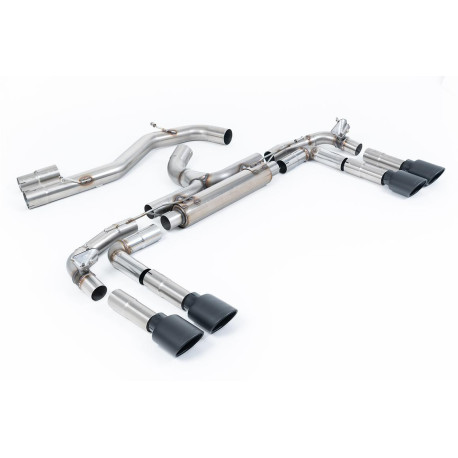 VÝFUKOVÉ SYSTÉMY Milltek Milltek Cat-back exhaust (loudest) Cerakote black tips for Audi S3 Saloon/Sedan 310PS (8Y) (non-GPF, Non-Resonated) 2022+ | race-shop.cz