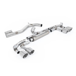 Milltek GPF-back exhaust (loudest) for Audi S3 Sportback 310PS & 333PS (8Y) (GPF) 2020+ - Brushed titanium tips